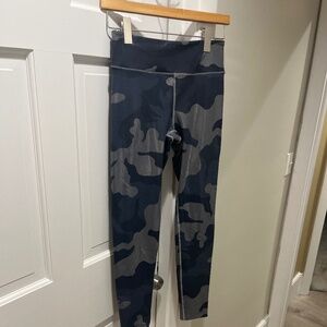 High end shimmery workout leggings.